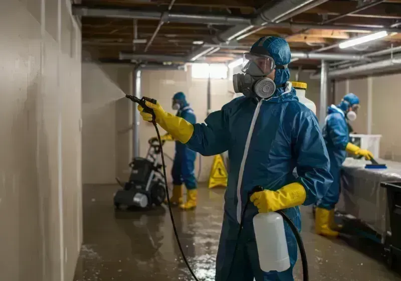 Basement Sanitization and Antimicrobial Treatment process in Weston, OH